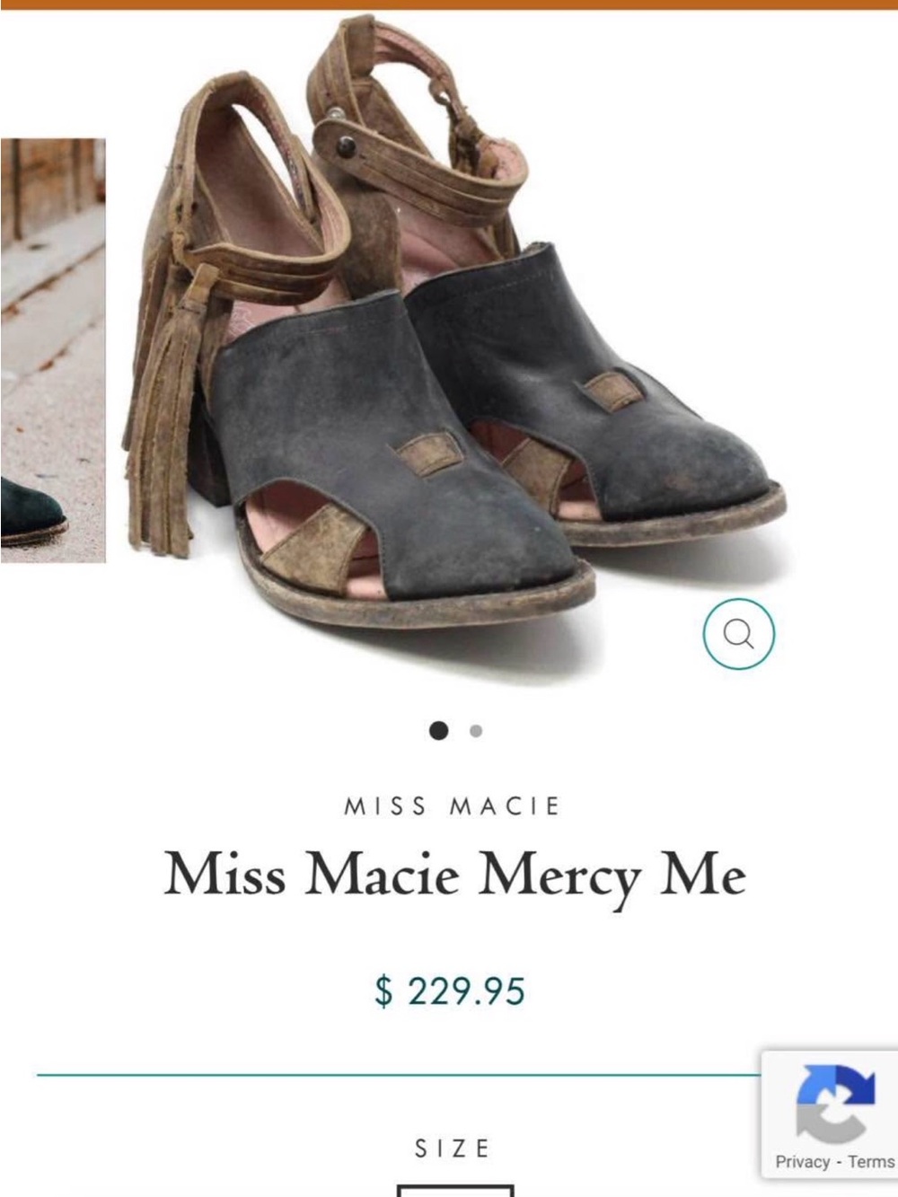 Miss Macie Mercy Me Two-Tone Black and Brown Open Ankle Booties